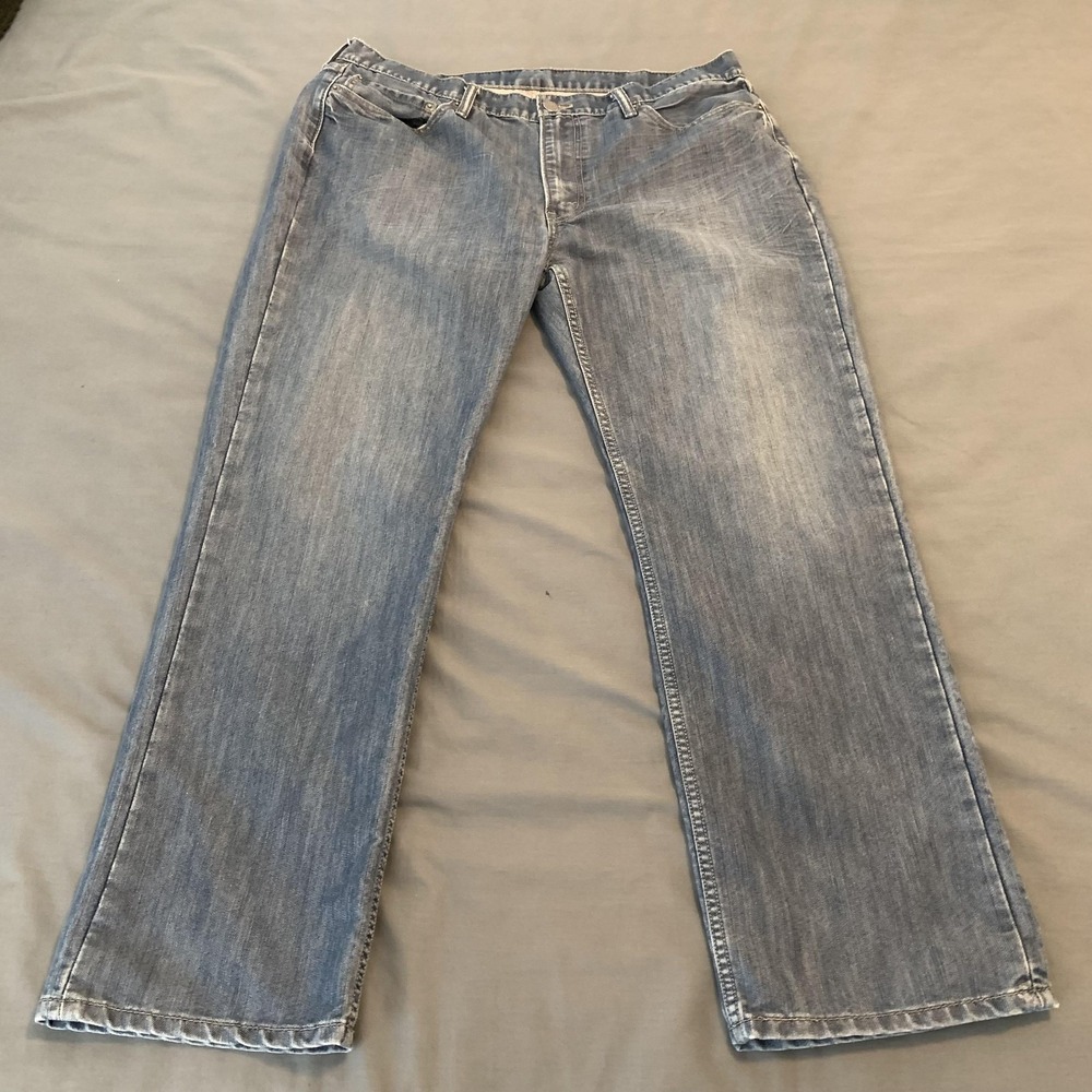 Levis 514 Jeans Mens 38x30 Blue Light Wash Regular Fit Straight Leg‎ Denim Pants